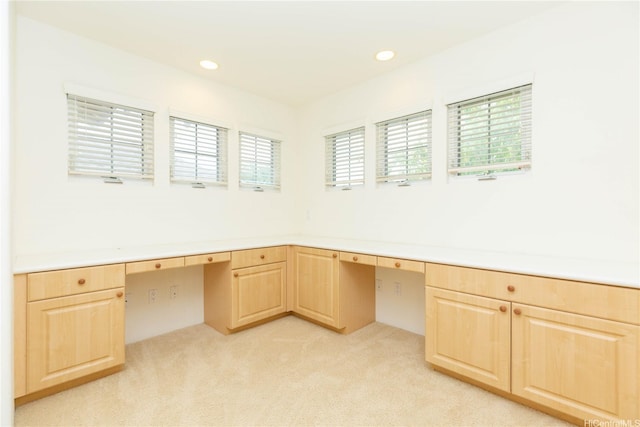 91-1137 Kai Kukuma St, Ewa Beach, HI 96706 - unfurnished office with built in study area, healthy amount of natural light, light carpet, and recessed lighting