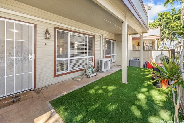 exterior space with ac unit