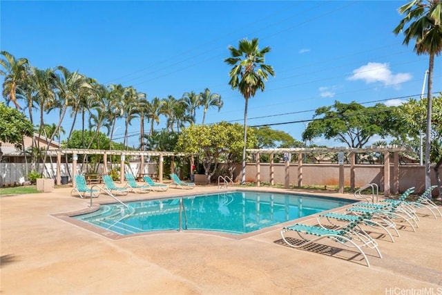 view of pool with a patio