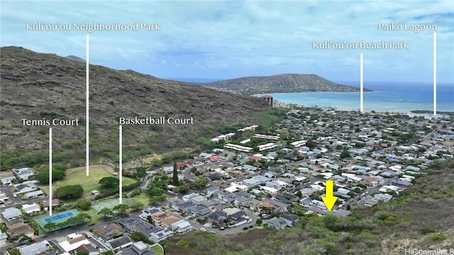 property view of mountains with a water view