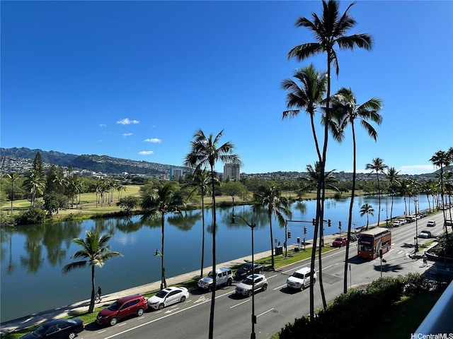 2233 Ala Wai Blvd Unit 5B, Honolulu, HI 96815 - view of water feature featuring a mountain view