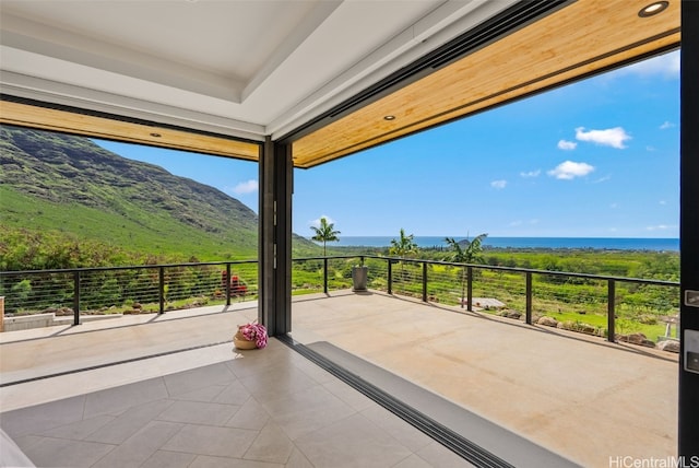 view of patio with a balcony