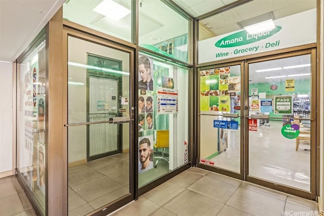 interior space featuring tile patterned floors