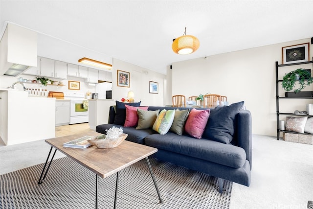 view of carpeted living room