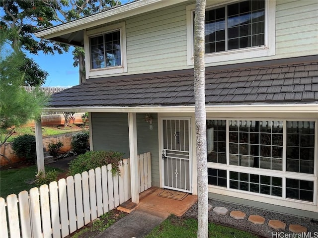 view of doorway to property