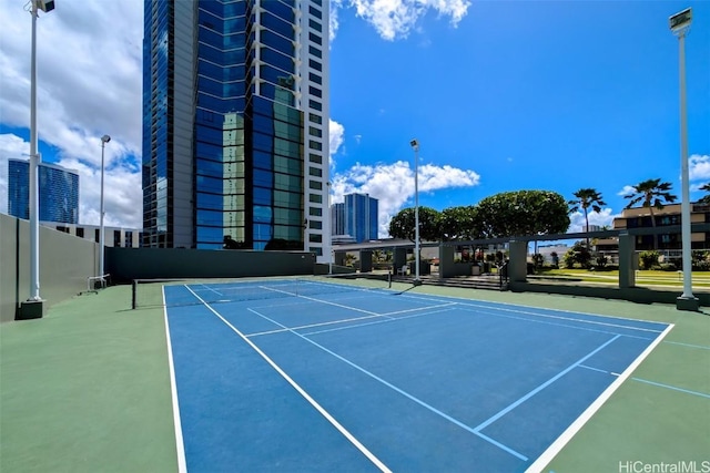 view of tennis court