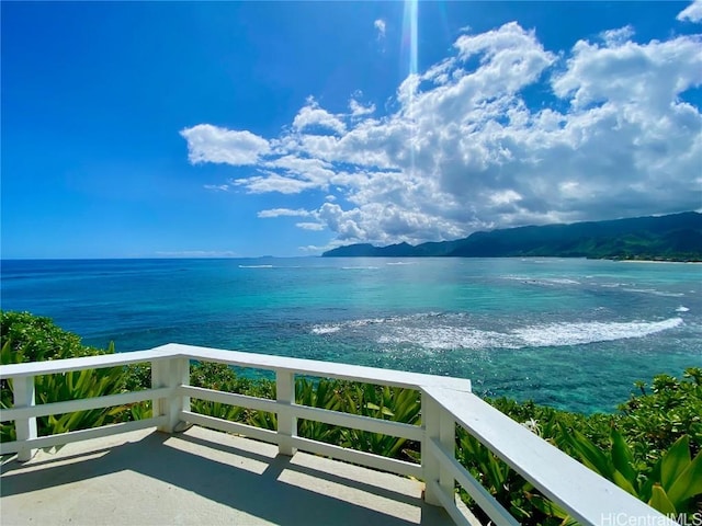 property view of water with a mountain view