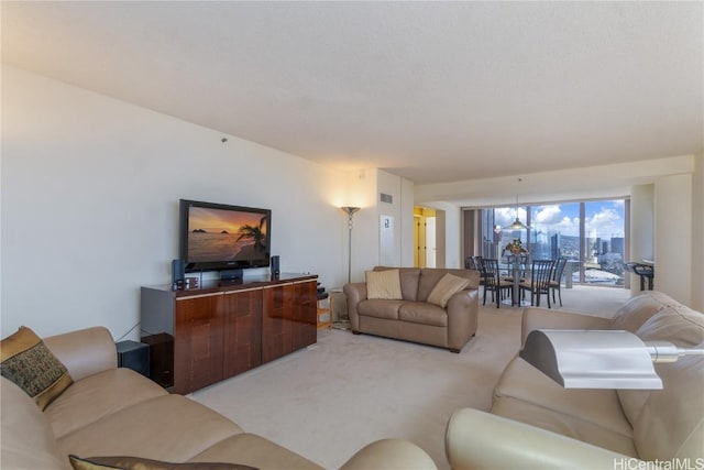 view of carpeted living room