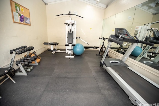 view of exercise room