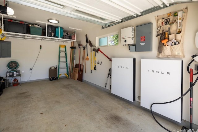 garage featuring electric panel