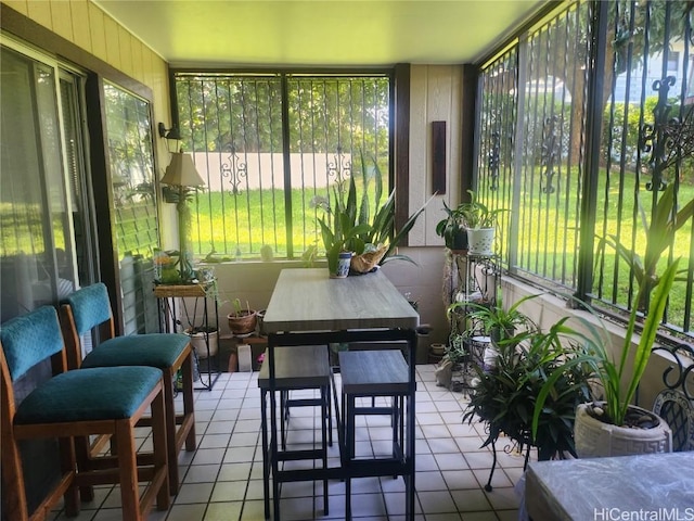 view of sunroom