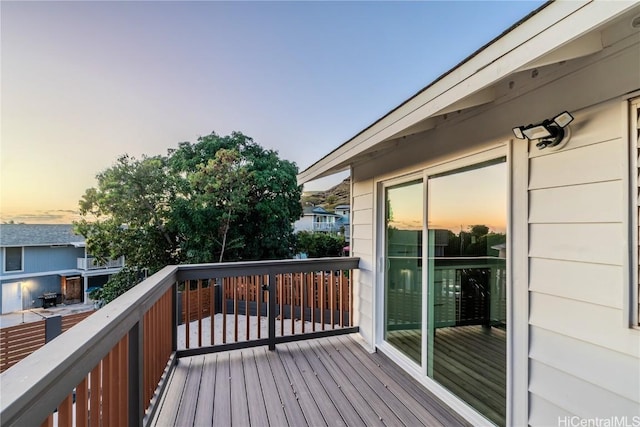 view of deck at dusk