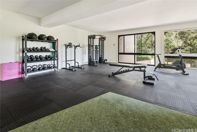 view of exercise room