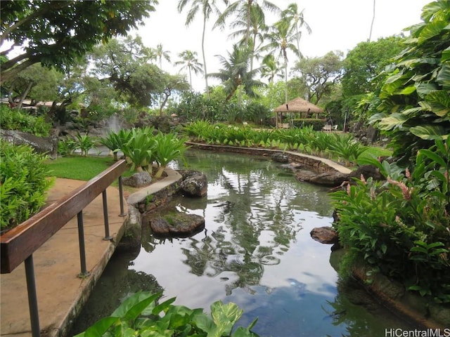 view of community featuring a gazebo