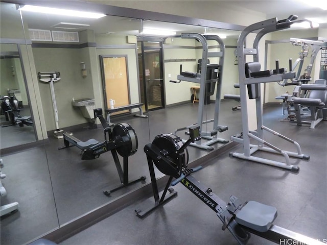 view of exercise room