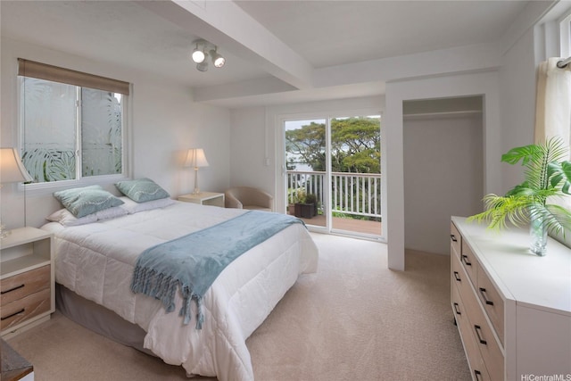 47-505 Lulani St, Kaneohe, HI 96744 - bedroom with access to exterior and light colored carpet