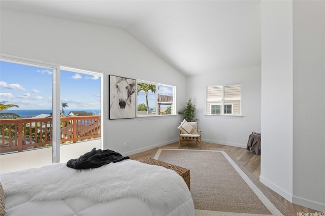 92-6012 Kohi St, Kapolei, HI 96707 - bedroom with lofted ceiling and a water view