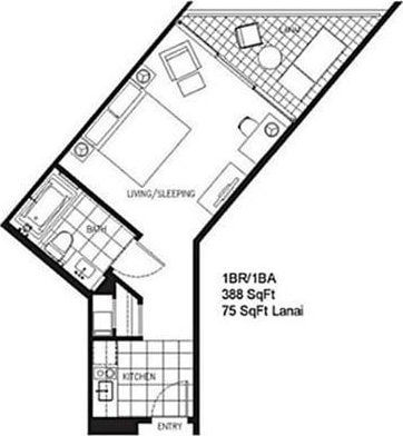223 Saratoga Rd Unit 1506, Honolulu, HI 96815 - plan