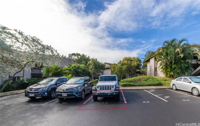 view of parking / parking lot