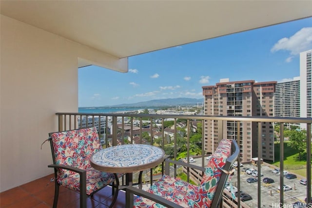 balcony featuring a city view