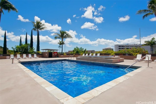 pool featuring a patio