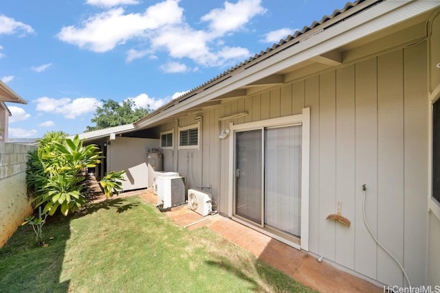 view of yard featuring ac unit