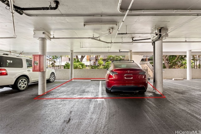 view of parking deck