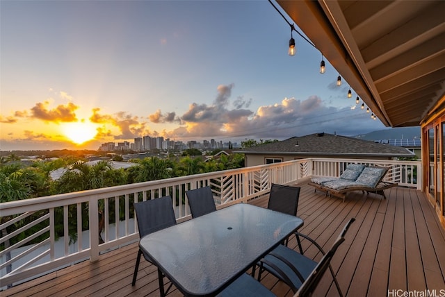 3515 Upper St, Honolulu, HI 96815 - deck featuring a view of city and outdoor dining area