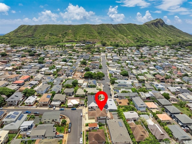 3515 Upper St, Honolulu, HI 96815 - drone / aerial view featuring a mountain view and a residential view