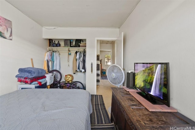 bedroom with a closet