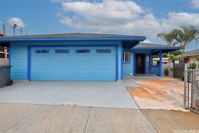 view of front of house featuring a garage