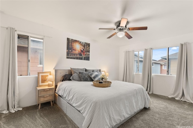 91-338 Makalea St Unit 52, Ewa Beach, HI 96706 - bedroom featuring carpet flooring, multiple windows, and a ceiling fan