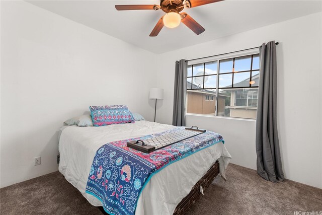 91-338 Makalea St Unit 52, Ewa Beach, HI 96706 - carpeted bedroom with ceiling fan