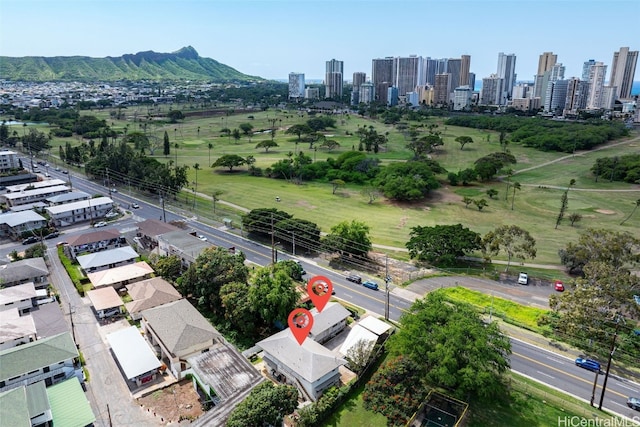 bird's eye view featuring a city view