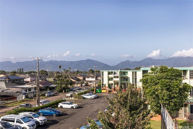 view of mountain feature featuring a residential view