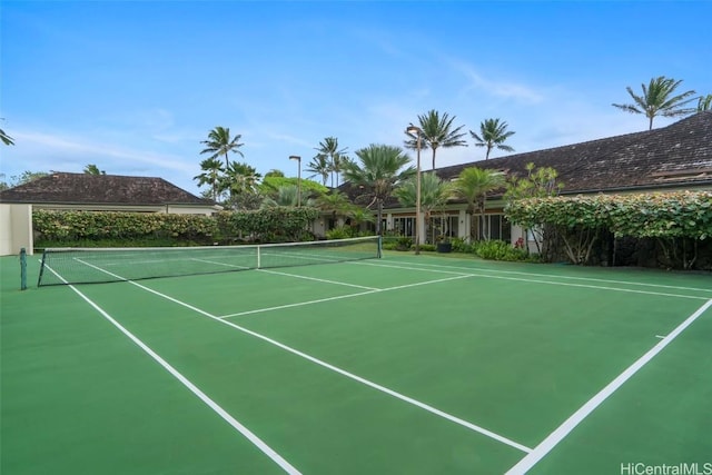 view of tennis court