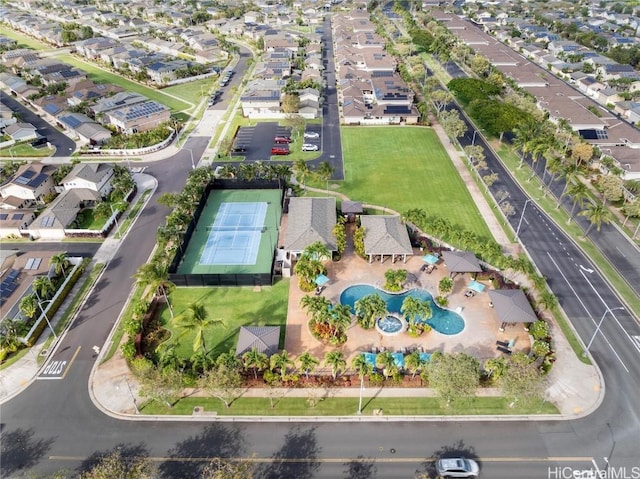 drone / aerial view featuring a residential view