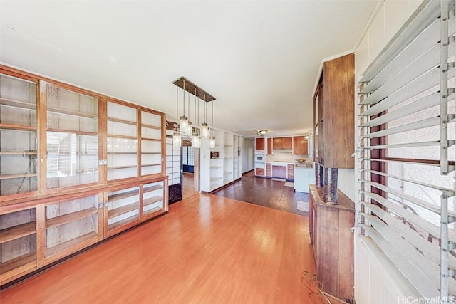 interior space with wood finished floors