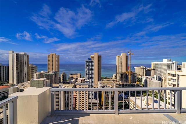 view of city featuring a water view