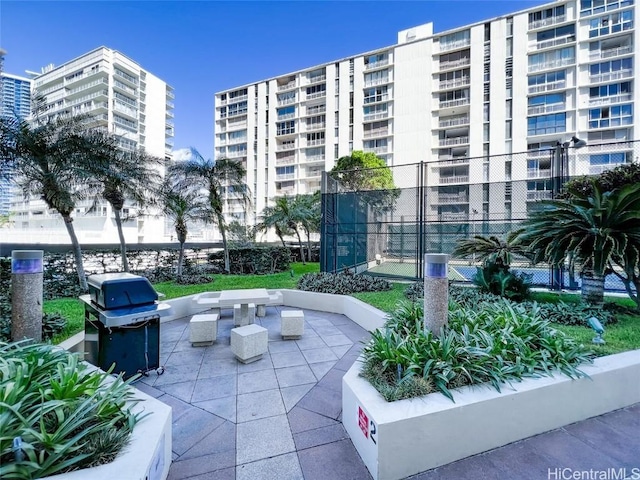 view of patio with grilling area