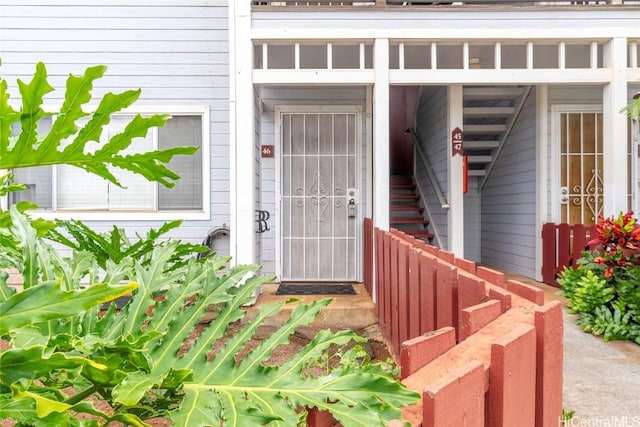 view of doorway to property