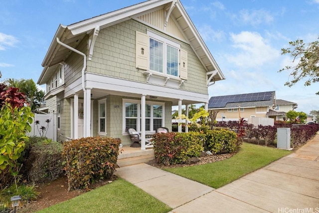 view of front of home featuring a porch