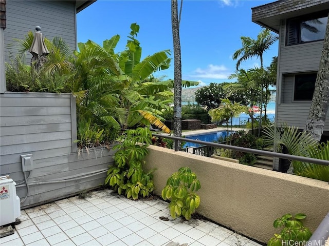 balcony with a patio