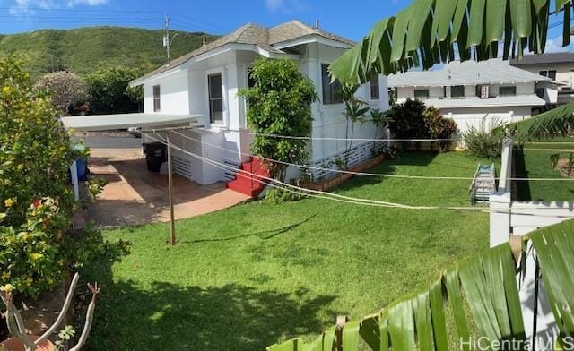 view of yard featuring fence private yard