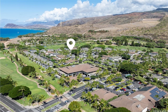 92-1110 Olani St Unit 20-6, Kapolei, HI 96707 - birds eye view of property featuring a water and mountain view, a residential view, and view of golf course
