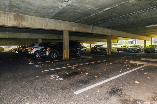 garage with a carport