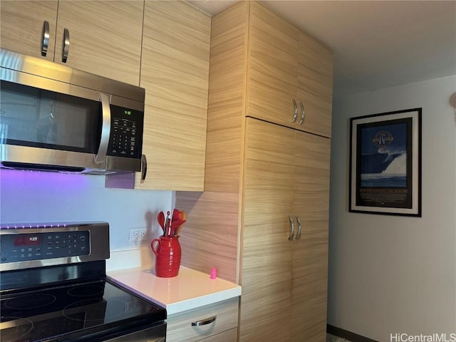 kitchen featuring appliances with stainless steel finishes