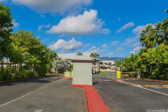 view of street with a mountain view