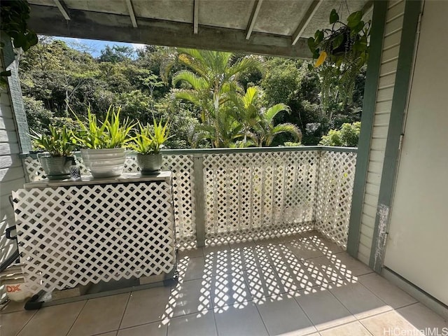 balcony featuring a patio area