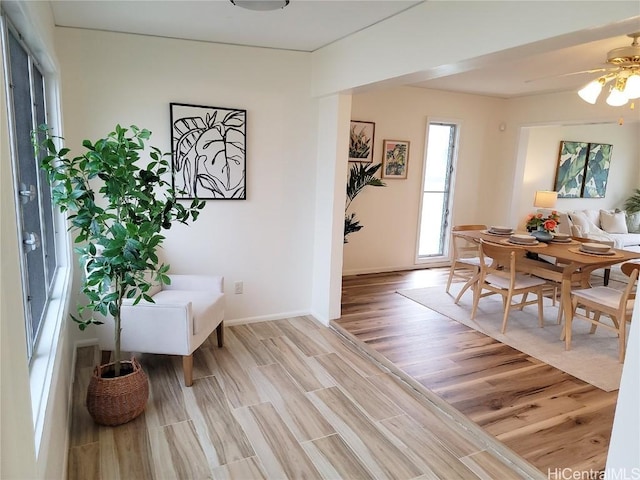 interior space featuring light hardwood / wood-style floors